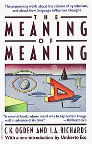 the meaning of meaning